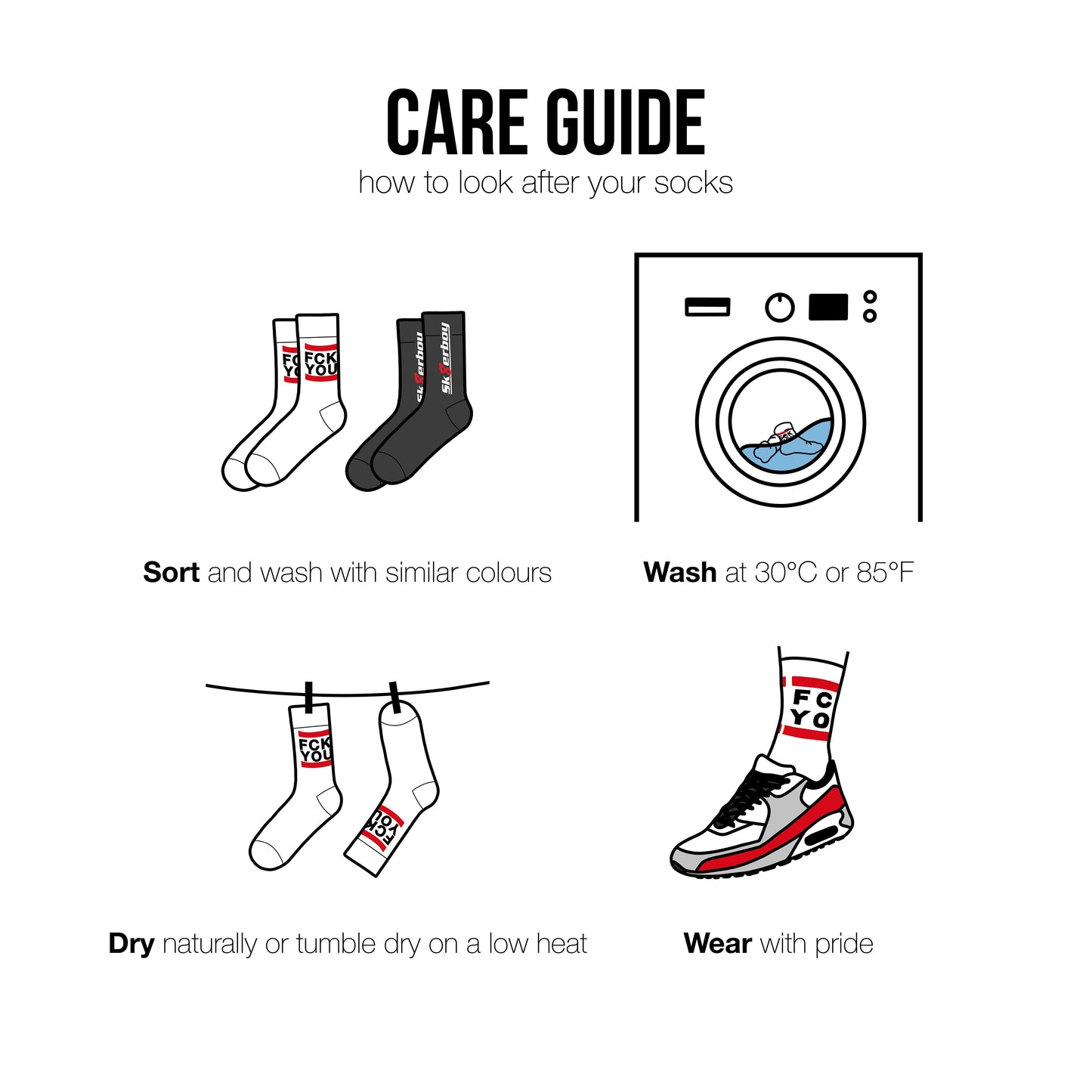 FOLSOM EUROPE x Sk8erboy® GOOD BOY Socks schwarz