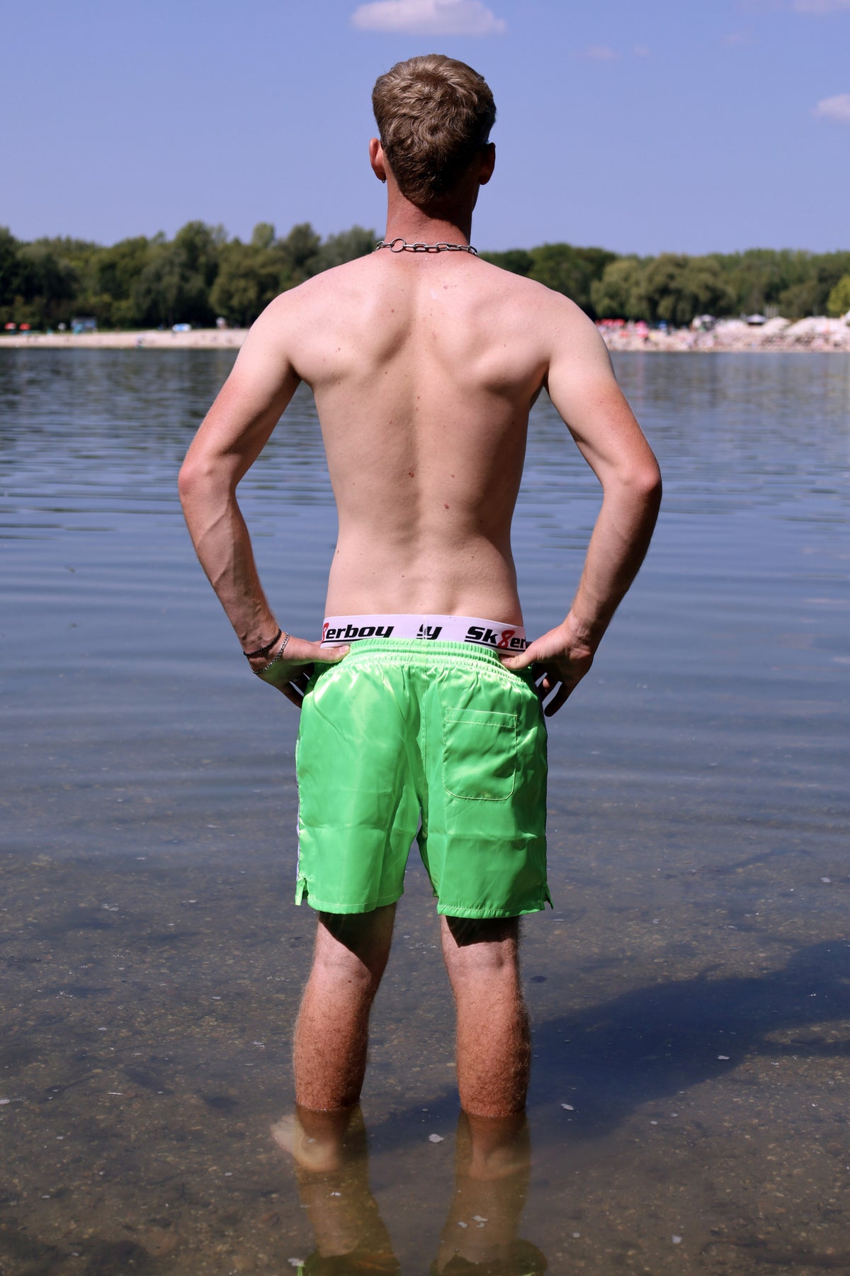 Sk8erboy® short de sport vert fluo