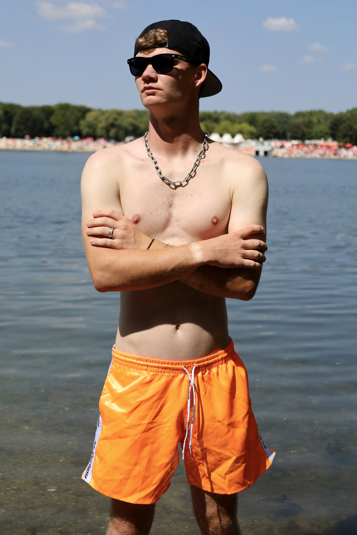 Sk8erboy® short de sport orange fluo