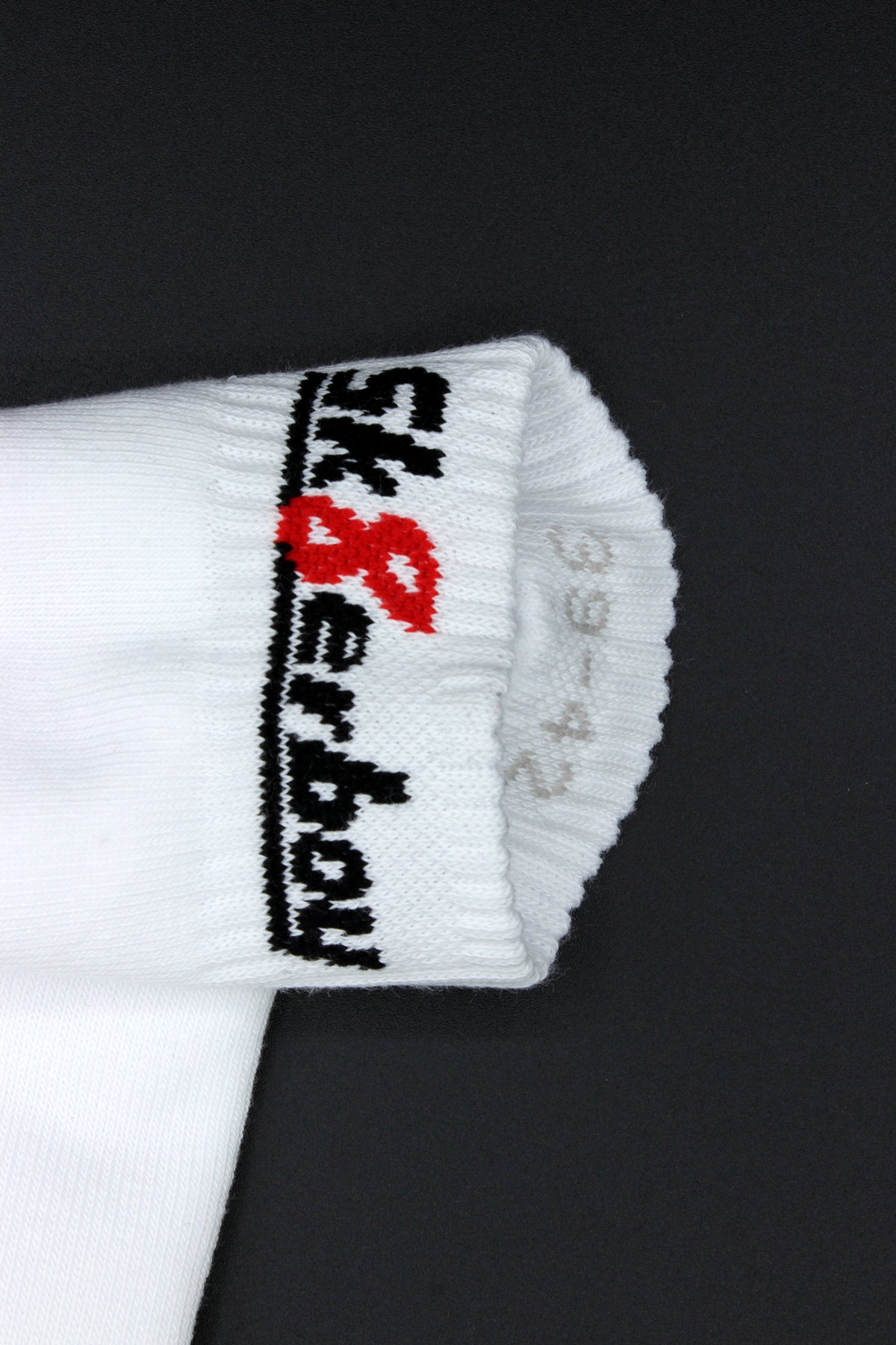 chaussettes sk8erboy blanches quarter socks vue détaillée