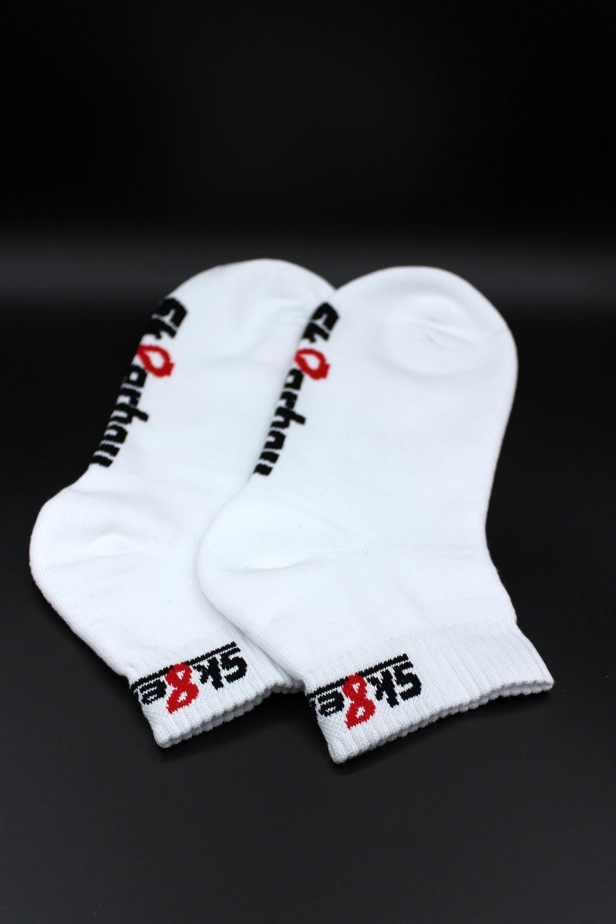 chaussettes Sk8erboy blanches, quarter socks, vue détaillée