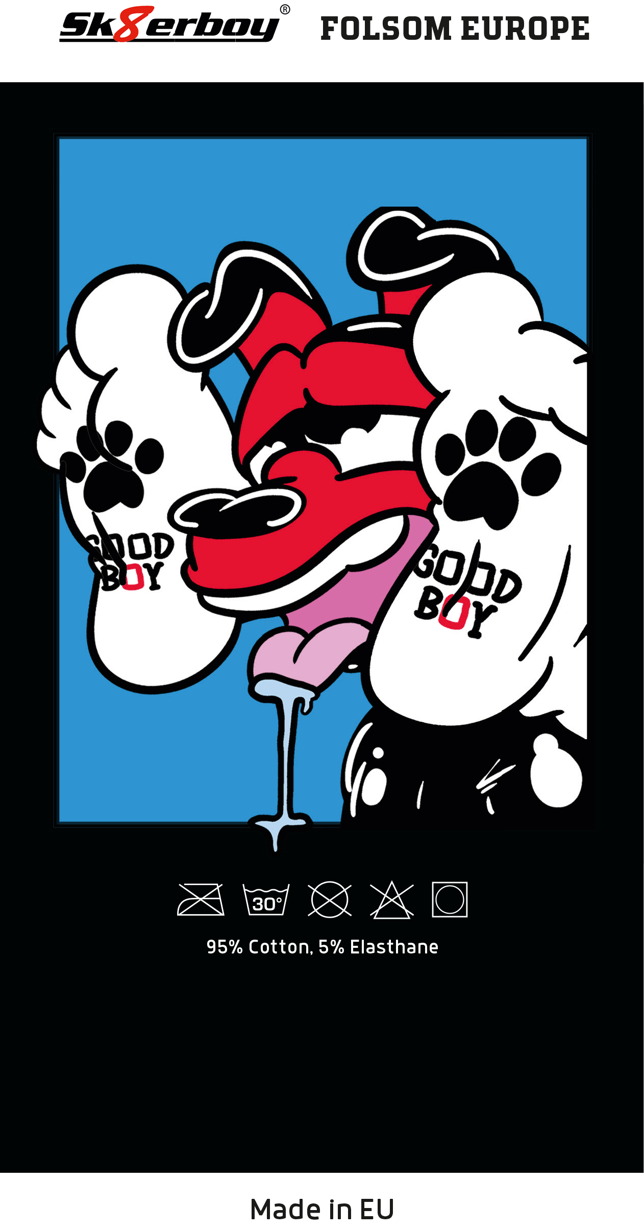 FOLSOM EUROPE X Sk8erboy® GOOD BOY Chaussettes noir